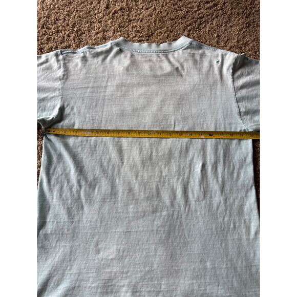 Vintage ‘89 Maine Vacation Land Moose L Single Stitched Faded Aqua T-Shirt - Picture 7 of 8